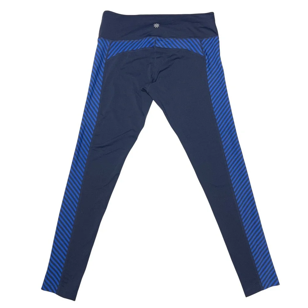 Athleta Womens Leggings‎ Medium Blue Stretch Athletic Workout EUC